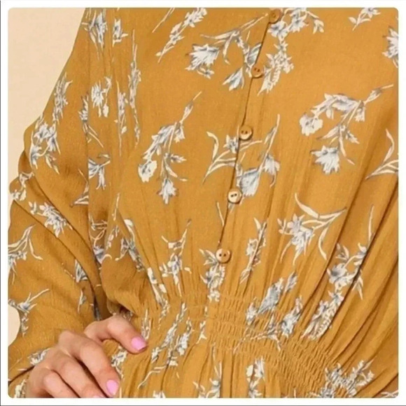Mustard Floral Tunic - Picture 6 of 10